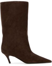 AMINA MUADDI - Suede Fiona Boots - Lyst