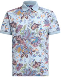 Etro - Katoenen Poloshirt Met Logo -borduurwerk - Lyst