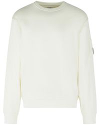 C.P. Company - Cp Bedrijf Wit Katoenen Sweatshirt - Lyst