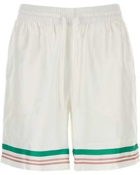 CASABLANCA - Satin Bermuda Shorts - Lyst