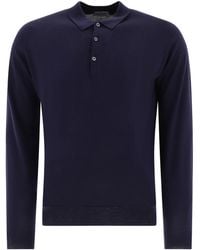 John Smedley - "Belper" Merino Wool Polo Shirt - Lyst