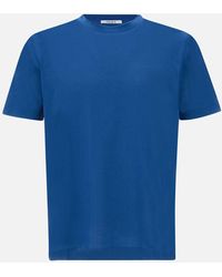 Kangra - Baumwoll-T-Shirt Für Herren, Blau, Rundhalsausschnitt - Lyst