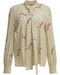 Valentino - Plus De Pois Silk Shirt - Lyst