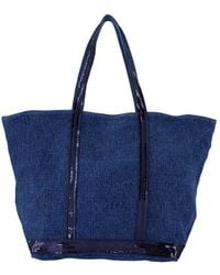 Vanessa Bruno - L Zippe Shopper Bag Linen Blue - Lyst