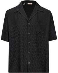 Valentino Garavani - Camicie Uomo Seta Nero - Lyst
