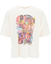 we11done Oversize-T-Shirt mit "New Movie Collage"-Print - Weiß