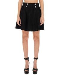 Balmain - Mini Skater Skirt - Lyst
