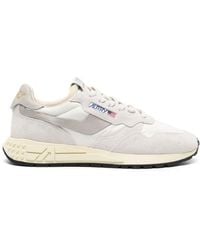 Autry - Reelwind Low Sneakers In White Nylon And Suede - Lyst