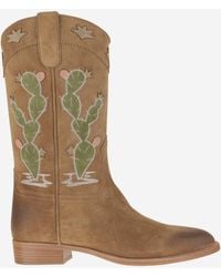 Sartore - Western Suede Boot - Lyst