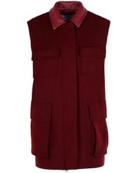 Max Mara - Aeroso 1234 'lange Weste in Wolle, Alpaka und Kirsch Cachemire - Lyst