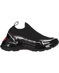 Love Moschino - Sneakers Donna Tessuto Nero - Lyst