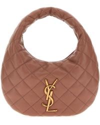 Saint Laurent - Antiqued Nappa Leather Icarino Shoulder Bag - Lyst