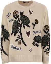 Weekend by Maxmara - Week-end max mara pavidi sur pull en fil en laine - Lyst