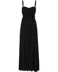 Elisabetta Franchi - Carpet Lurex Jersey Dress With Embroidered Flower - Lyst