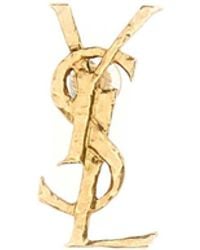 Saint Laurent - Metal Cassandre Mini Earring - Lyst