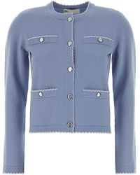 Tory Burch - Kendra Stretch Wool-Blend Cardigan - Lyst