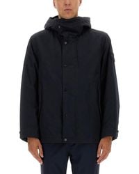 Stone Island - Weatherproof Cotton Canvas Short Parka - Lyst