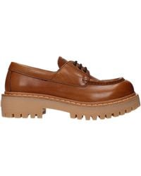 Prada - Lace-Up Leather Loafer - Lyst