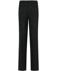 Philipp Plein - 'lady Fit' Lovertjesbroek In Zwarte Wolmix - Lyst