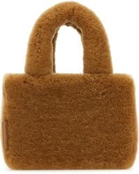 AMINA MUADDI - Camel Shearling Amini Giuly Handbag - Lyst