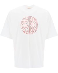 Marni - Overzicht Print T-shirt - Lyst
