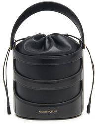 Alexander McQueen - The Rise Leather Bucket Bag - Lyst