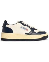 Autry - Zapatillas deportivas Lear en blanco y azul "Medalist Low" de - Lyst
