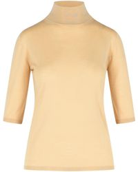 Max Mara - 'cecina' Beige Virgin Wool Turtleneck Trui - Lyst