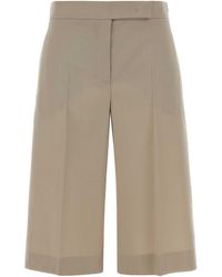 Max Mara - Sand Wool Blend Mile Bermuda Shorts - Lyst
