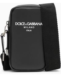 Dolce & Gabbana - Black Leder Messenger -Tasche - Lyst