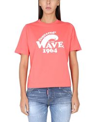 DSquared² - Relaxed Fit T-Shirt With Playful Logo Print - Lyst
