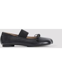 MM6 by Maison Margiela - Ovine Leather Ballet Shoe - Lyst