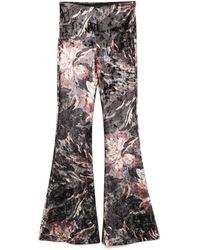 Etro - Printed Flared Trousers - Lyst