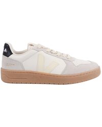 Veja - V 82 Leer Pure Calcaire Zwart - Lyst