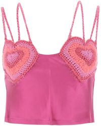 Marco Rambaldi - Fucsia Satin Top - Lyst