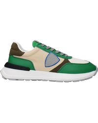 Philippe Model - Sneakers Antibes Man Fabric Green/beige - Lyst