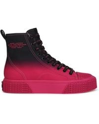 Marc Jacobs - Marc Jacobs () 'Hight Top' Black und Fuchsia Tela Sneakers - Lyst