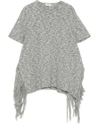 Mrz - Katoenen T-shirt Met Franjes - Lyst