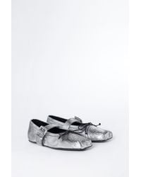 Ann Demeulemeester - Zoey Ballerinas With Belt Goat Leather Shoe - Lyst