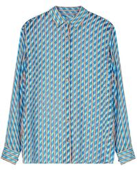 Dries Van Noten - Gestreept Devoré Blouse - Lyst
