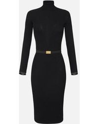 Elisabetta Franchi - Abito A Maglia Con Cintura - Lyst
