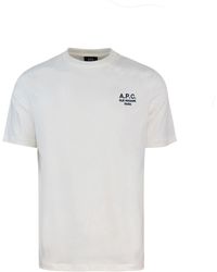 A.P.C. - Camiseta en cotone bianco - Lyst