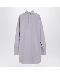 Dries Van Noten - Light Checked Popeline Turtleneck Shirt - Lyst