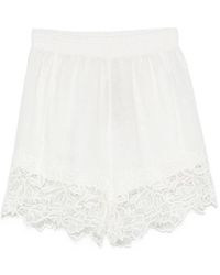 Ermanno Scervino - Embroidered Linen Shorts - Lyst
