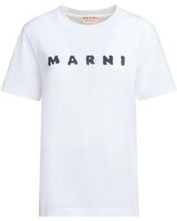 Marni - Logo Print T-Shirt - Lyst