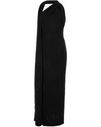 Loewe - Satin Long Dress - Lyst