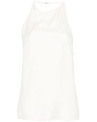 Alysi - Twill Zijden Top - Lyst