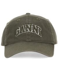 Ganni - Baseball Hat With Logo - Lyst
