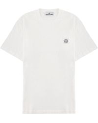 Stone Island - T Shirt Con Patch Logo - Lyst