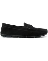 Prada - Loafer mit Logo-Schild - Lyst